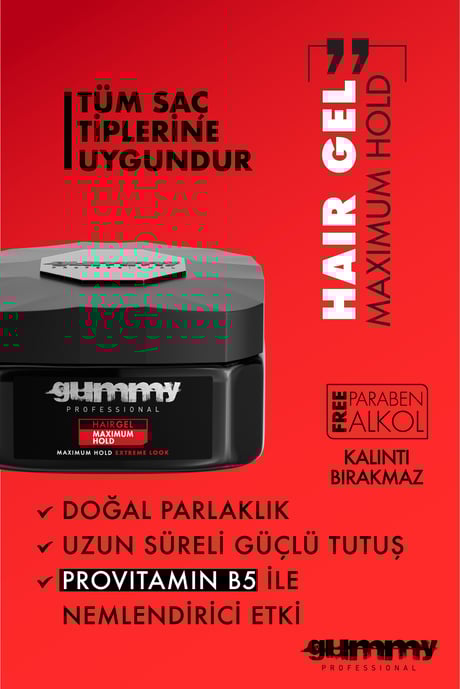 Gummy 500Ml Extra Strong Hold Hair Gel