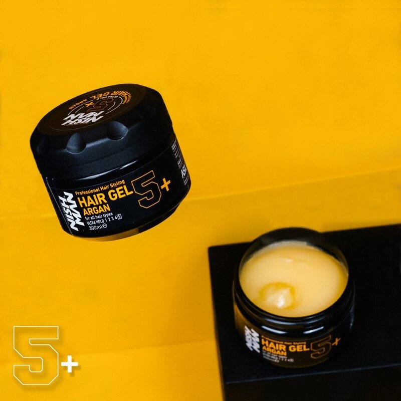 Nishman Argan Hair Styling Gel Ultra Hold 300Ml - Moisturizing And Long Lasting Styling Gel