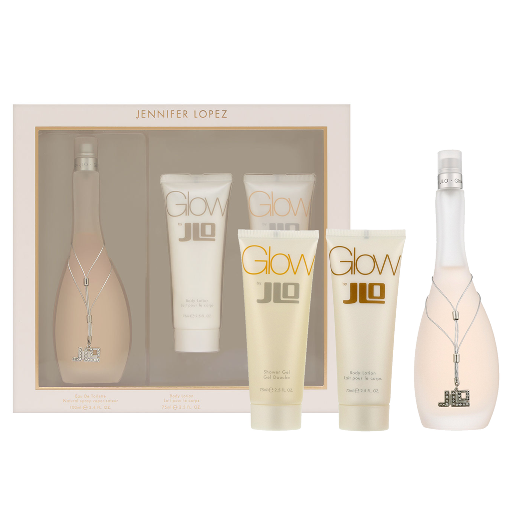 Set - Jennifer Lopez Glow W 100ml Gift Set (with Shower Gel and Body Lotion) (Rare Selection)