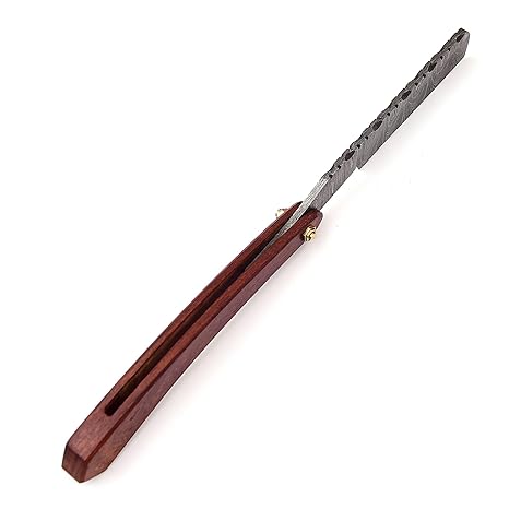 The Shave Factory Metal St Razor Natural Wood Handle
