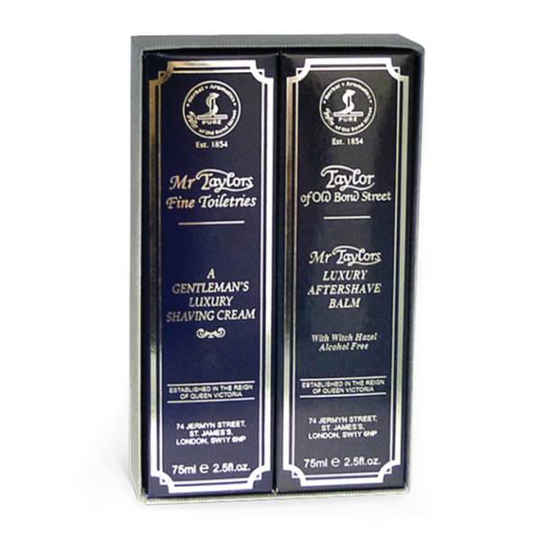 Taylor Of Old Bond Street Mr Taylor Shave Cream & Aftershave Balm Gift Box 75Ml