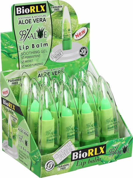 Biorlx %99 Aloe Vera Lip Balm Color Free