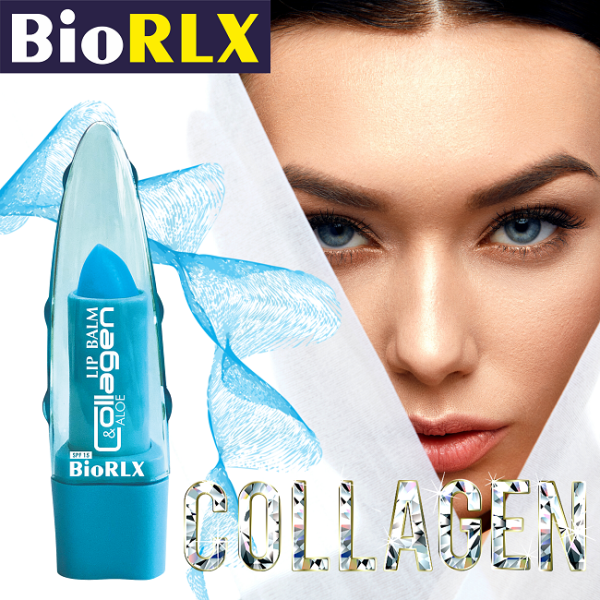 Biorlx Collagen With Aloe Vera Lip Balm Spf 15, Color Free, Paraben Free