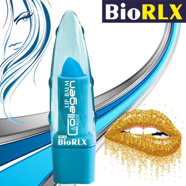 Biorlx Baume à lèvres au collagène et à l'aloe vera Spf 15, sans colorant, sans parabène
