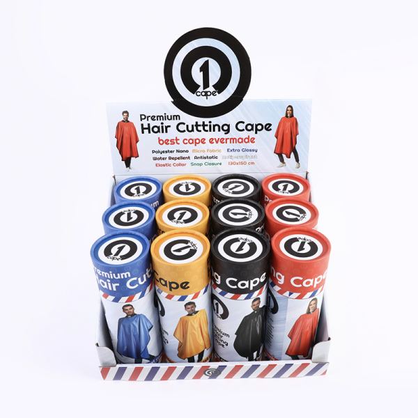 Cape de coupe de cheveux haut de gamme The Shave Factory - Présentoir 12 pièces