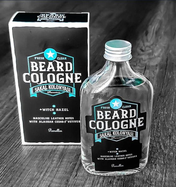 Pomellos Beard Cologne - Notes de cuir masculines, cèdre d'Alaska et vétiver (250 ml)
