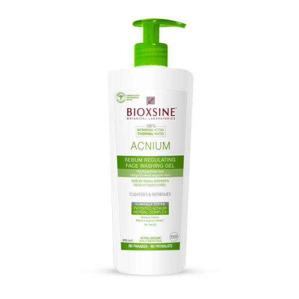 Bioxsine Acnium Sebum Regulating Face Washing Gel