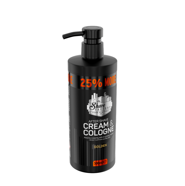 The Shave Factory Cream & Cologne 2In1 500Ml Golden