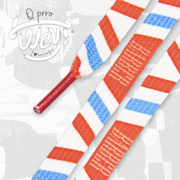 Qprrowey Pair Of Printed Shoelaces Pure Barber - S36