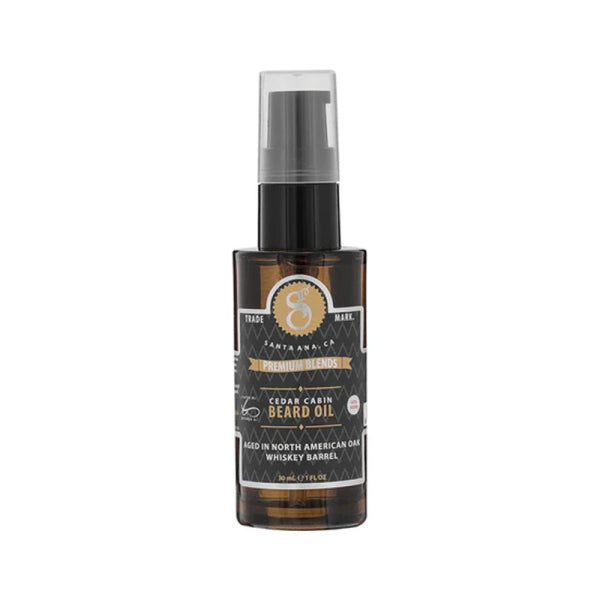 Suavecito Premium Blends Aceite para barba de cabina de cedro, 1 oz