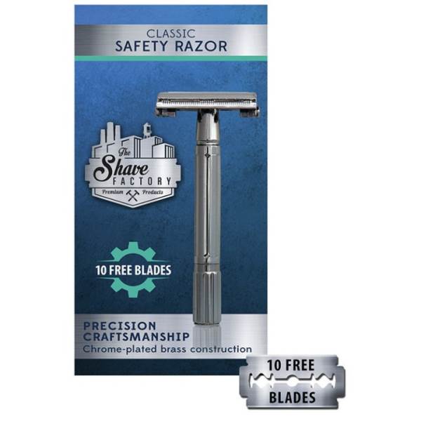 The Shave Factory Safety Razor W 10 Blades